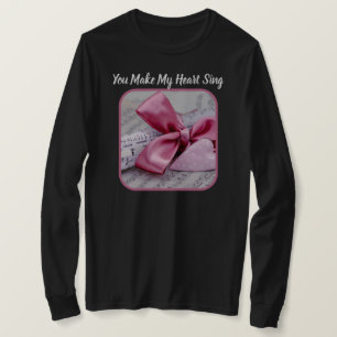 Camiseta Você Faz Meu Coração Cantar Senhoras Longa Dormir 