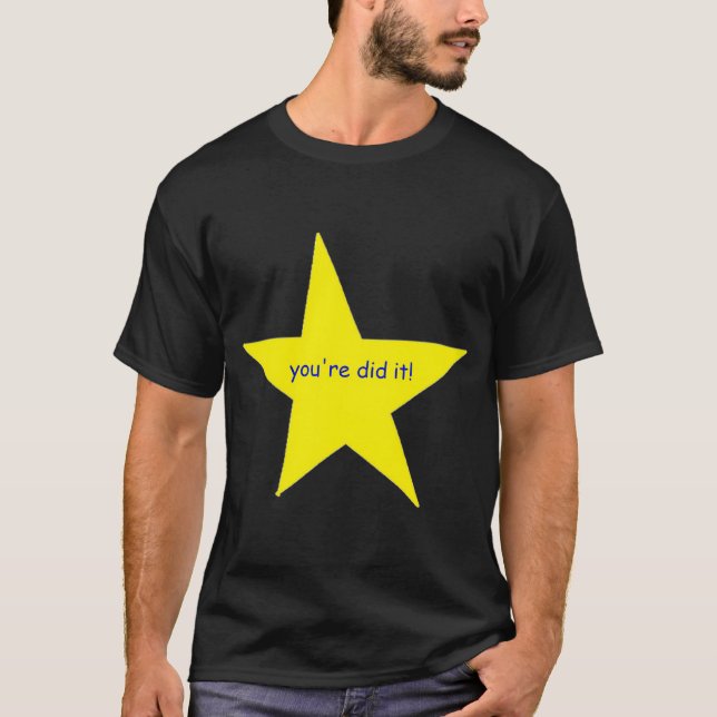 Camiseta Você fez isso! estrela (Frente)