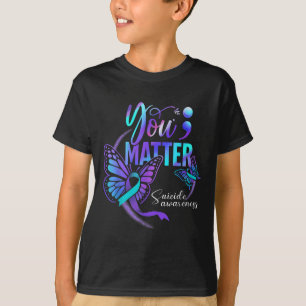 Camiseta Você Fita Borboleta Conscientização Suicídio Mulhe
