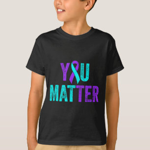 Camiseta Você Fita de Conscientização Roxa Azul Claro de Pr
