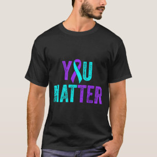 Camiseta Você Fita de Conscientização Roxa Teal de Prevençã