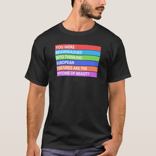 Camiseta você foi doutrinado a pensar que características e (Frente)