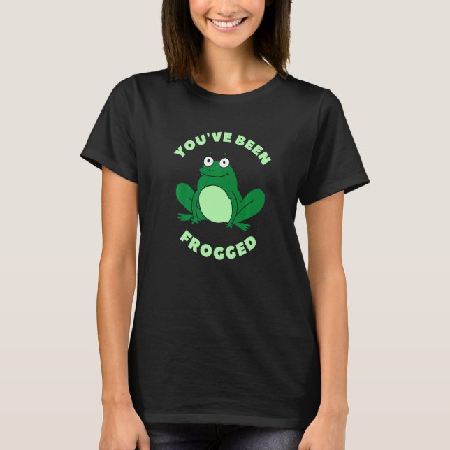 Camiseta Você Foi Frogado Meme de Sapo Fofo (Frente)