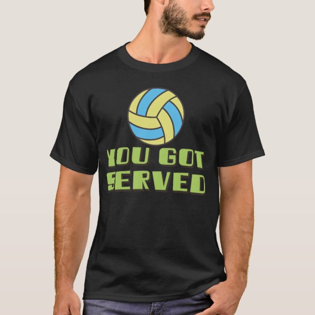 Camiseta Você Foi Servido Jogo de volei retro retro (Frente)