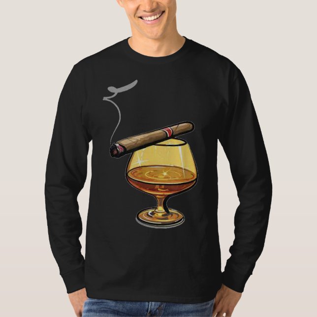 Camiseta Você fuma charutos bebem uísque e sabe coisas (Frente)