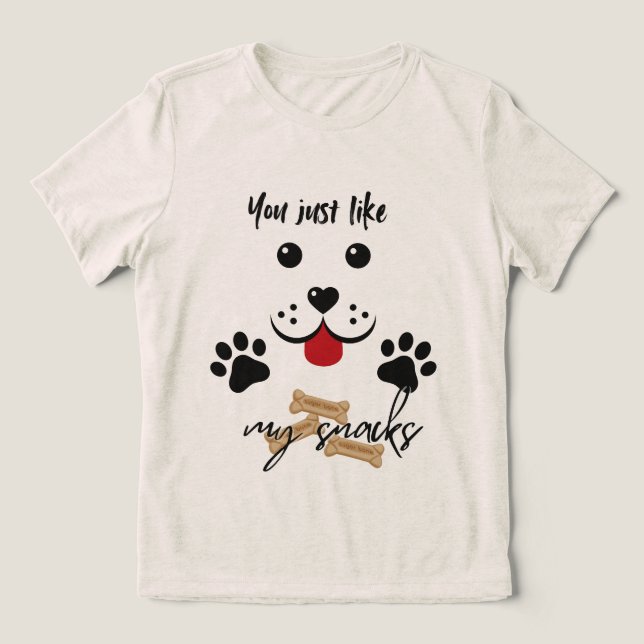 Camiseta Você Gosta Dos Meus Snacks (Design frontal)