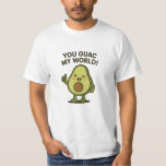 Camiseta Você Guac Meu Mundo. Bonito Funny Kawaii Avocado P<br><div class="desc">Espalhe sorrisos onde quer que você vá com esta adorável camiseta "Você Meu Mundo!" de abacate! Apresentando um animador giro feliz dando um polegar para cima, este design de trocadilho lúdico é perfeito para amantes da guacamole, comidas, e qualquer um que goste de uma boa risada. Excelente como presente kawaii...</div>