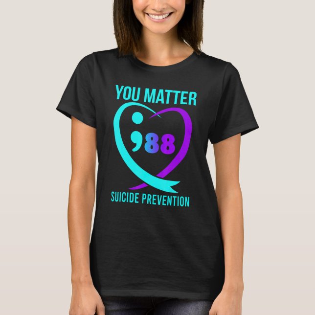 Camiseta Você Importa 988 Conscientização sobre Prevenção d (Frente)