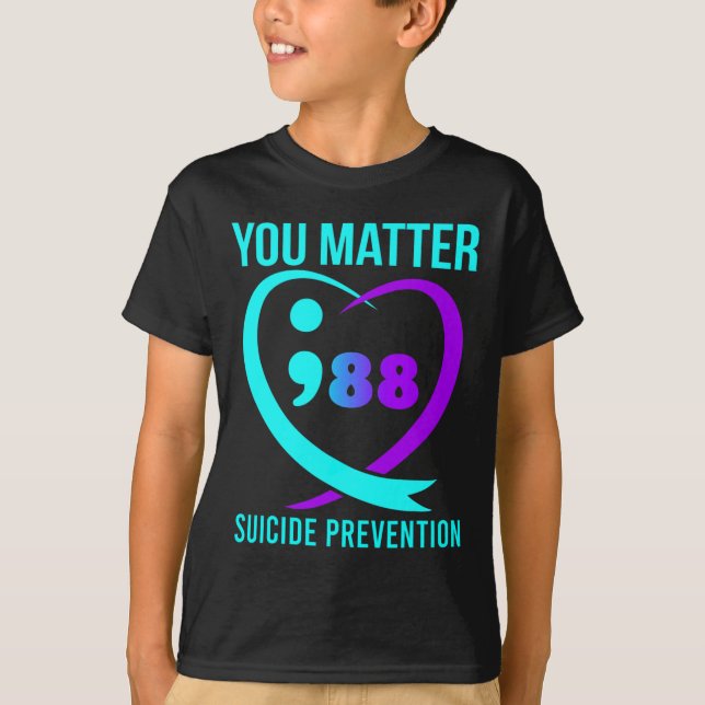 Camiseta Você Importa 988 Prevenção ao Suicídio Conscientiz (Frente)
