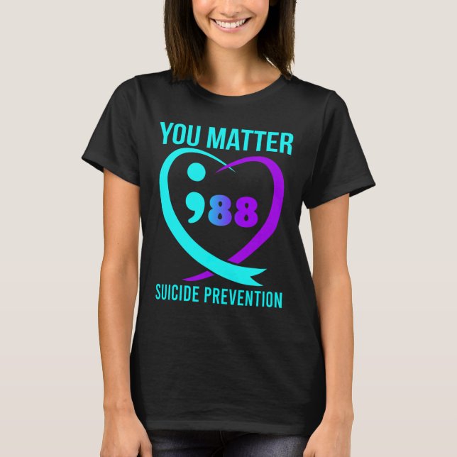 Camiseta Você Importa 988 Sensibilização Para A Prevenção D (Frente)