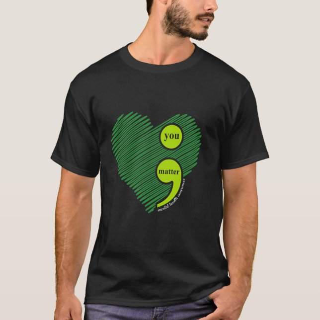 Camiseta Você Importa Ponto e Vírgula Conscientização da Sa (Frente)