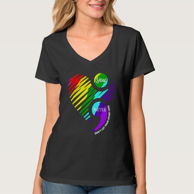 Camiseta Você Importa Ponto e Vírgula Mês de Conscientizaçã (Frente)