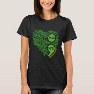 Camiseta Você Importa Semicolon Heart Retro Mental Health A