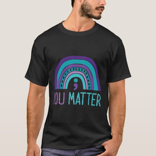 Camiseta Você Importa Semicolon Prevenção Suicida Chá Roxo (Frente)