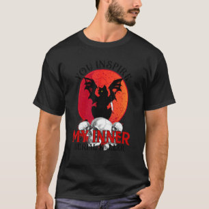 Camiseta Você Inspira Meu Assino Serial Interior Gato Preto