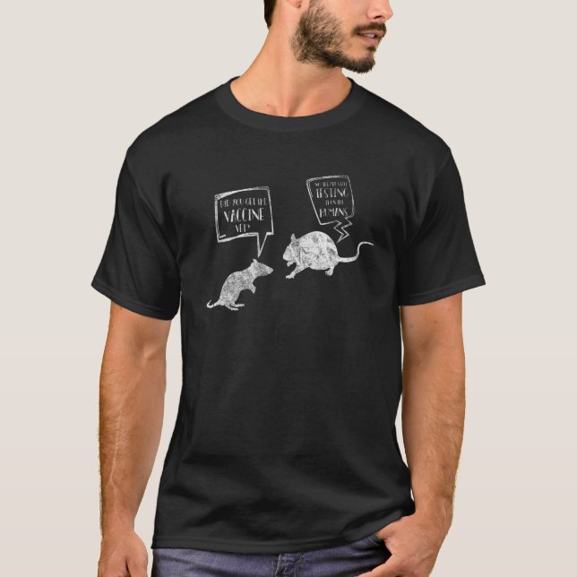Camiseta Você Já Recebeu A Vacina? Vacina Funny Rat Para (Frente)