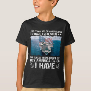 Camiseta Você já viu o pôr do sol a bordo do uss america cv