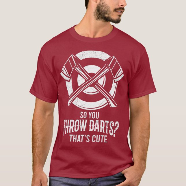 Camiseta Você Joga Dardos Eu Odeio Lumberjack Esporte (Frente)
