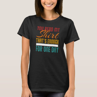Camiseta Você Leu Meu Isso É Suficiente Interação Social