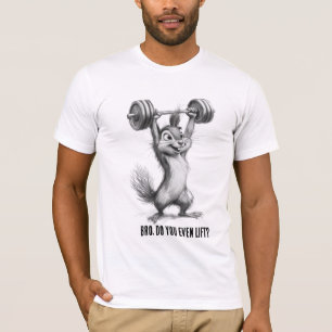 Camiseta Você Levanta Mesmo, Irmão - Halteres de Animais Fo