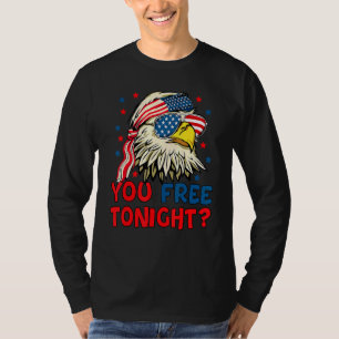 Camiseta Você Liberta Esta Noite A Águia Bald Mullet Americ
