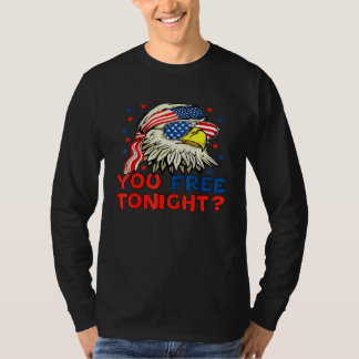 Camiseta Você Liberta Esta Noite A Águia Bald Mullet Americ