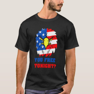 Camiseta Você Liberta Esta Noite Águia EUA Bandeira Patriót