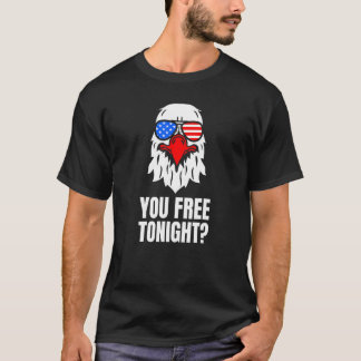 Camiseta Você Liberta Esta Noite Patriótica Americana Bald 