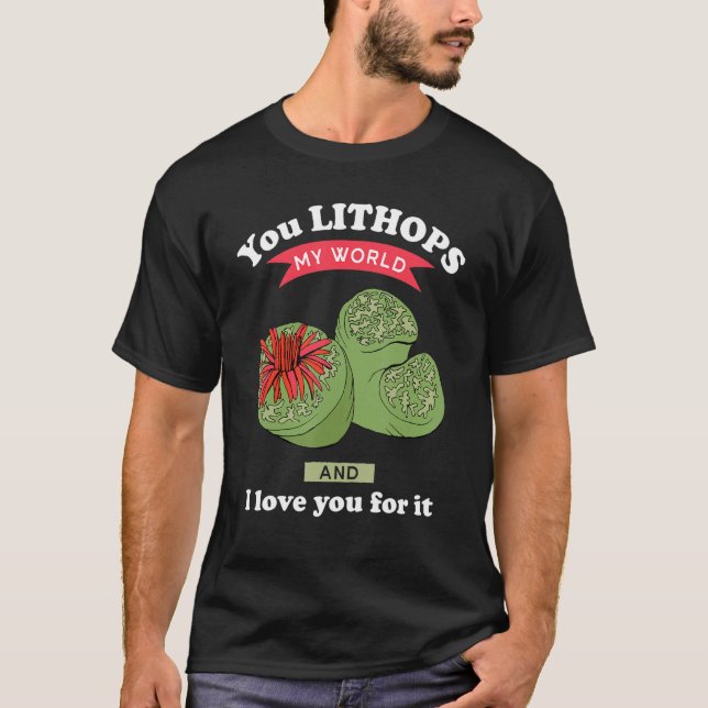 Camiseta Você Lithops Meu Mundo Planta Suculenta Lithops (Frente)