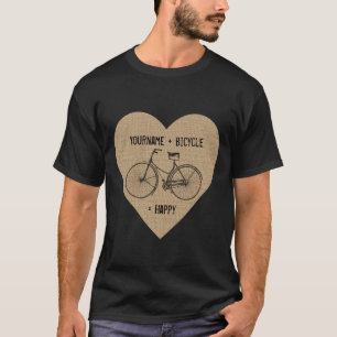 Camiseta Você mais a bicicleta iguala a serapilheira antig
