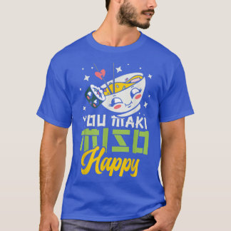 Camiseta Você Maki Miso Happy Ramen No Japão Foo Japonês