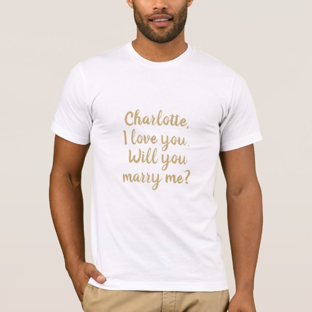 Camiseta Você me Casado a proposta de casamento personaliza (Frente)