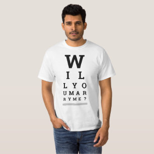Camiseta Você Me Casado? Gráfico de Exame de Olhos com Band