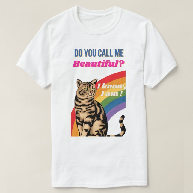 Camiseta Você me chama de bonita (Frente do Design)