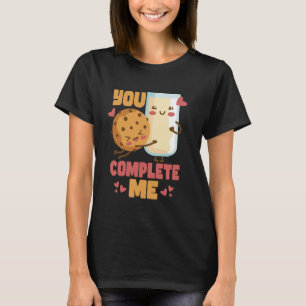 Camiseta Você me completa Cookie e chocolate de leite