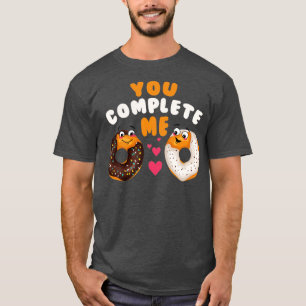 Camiseta Você me completa Dia de os namorados rosquinha