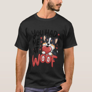 Camiseta Você Me Conquistou com o Latido Corgi Fofinho Amor