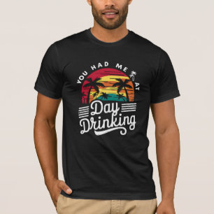 Camiseta Você Me Conquistou no Dia de Bebida Funny Retro Pr