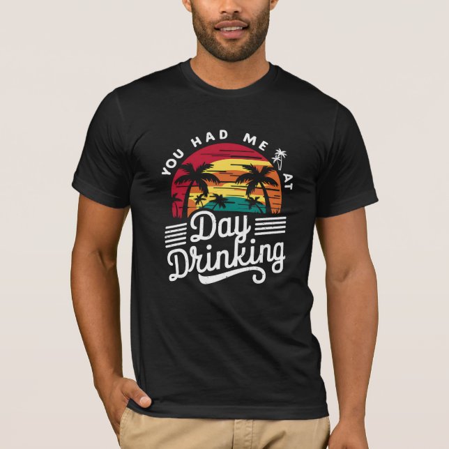 Camiseta Você Me Conquistou no Dia de Bebida Funny Retro Pr (Frente)