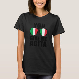 Camiseta Você Me Dá Agita Italia Dizendo Humor Italiano