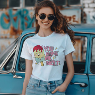 Camiseta Você Me Faz Derreter Namorados Bonito