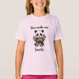 Camiseta Você Me Faz Sorrir Panda Fofo