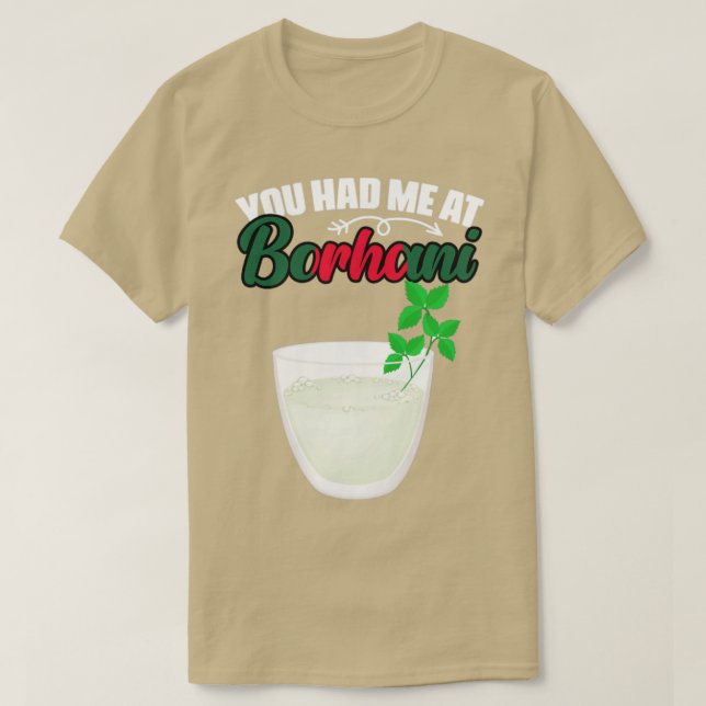 Camiseta Você Me Teve Engraçado Comida Borhani Banglade De  (Frente do Design)