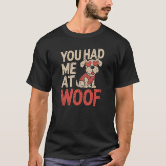 Camiseta Você Me Teve No Woof! - Design dos Cachorros Corto