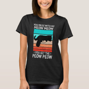 Camiseta Você Mora Com Mijo De Gato