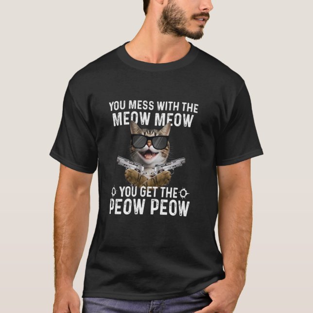 Camiseta Você Mora Com O Miau - Gatinho Gato De Lover (Frente)