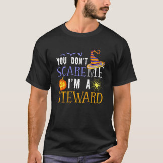 Camiseta Você Não Assusta Mordomo Halloween Dizendo Diversã