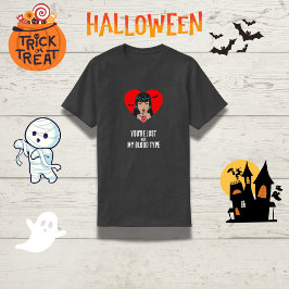 Camiseta "Você não é meu tipo de sangue" Vampiro engraçado