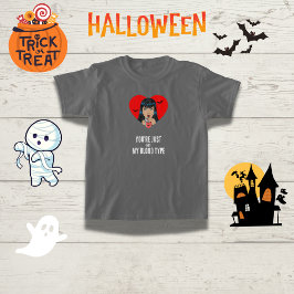 Camiseta "Você não é meu tipo de sangue" Vampiro engraçado