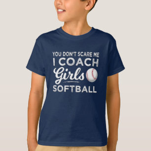 Camiseta Você não me assusta Eu treino dote de softball